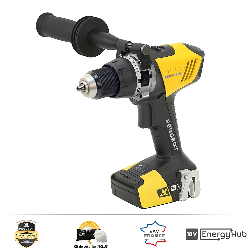 ENERGYDRILL-18VPBL2 Perceuse BRUSHLESS 2,0+5,0AH