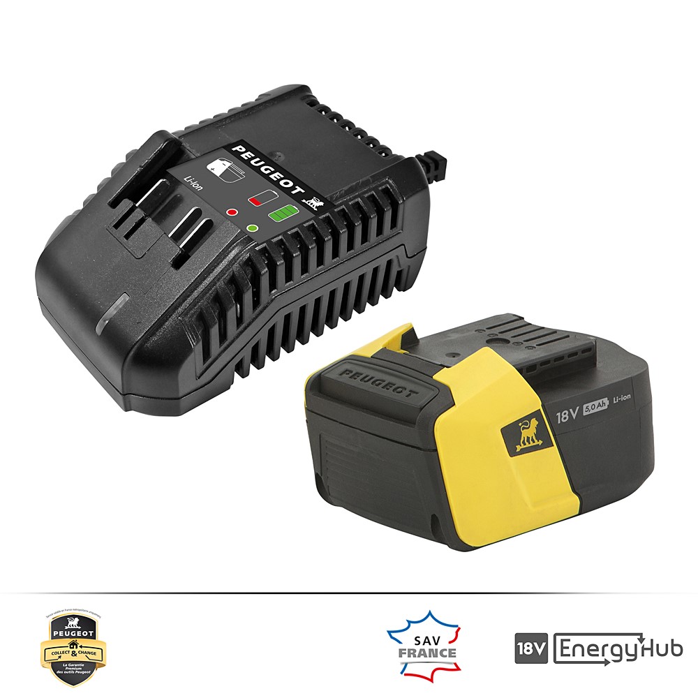 Chargeur pour Batteries 18V 5AH - PEUGEOT ENERGYHUB