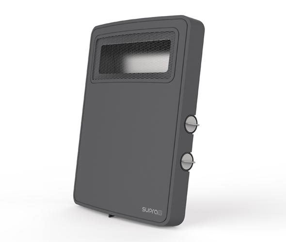 Radiateur soufflant mobile Etno 10 2000W gris clair - SUPRA