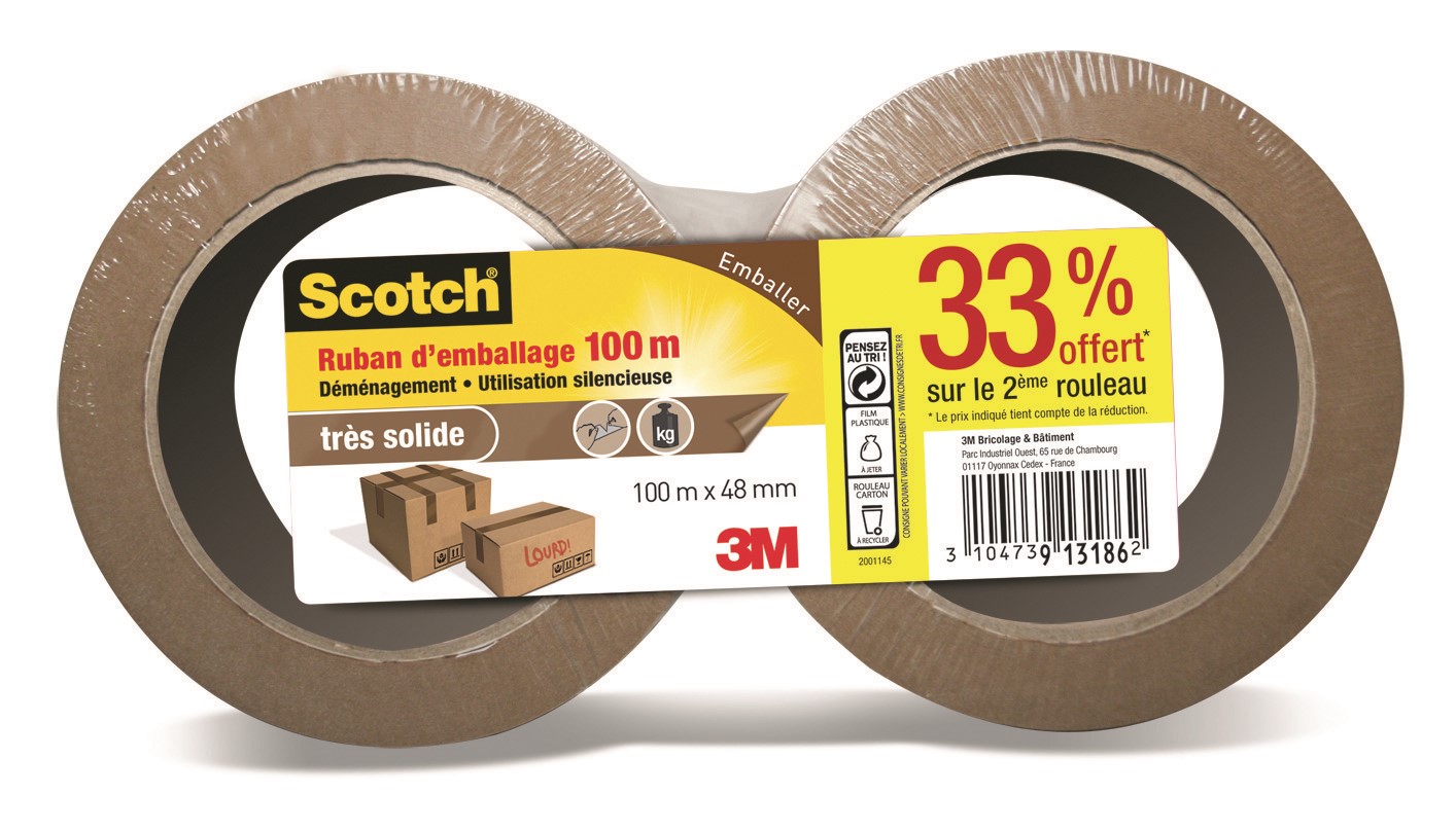 LOT DE 2 SCOTCH EMBALLAGE