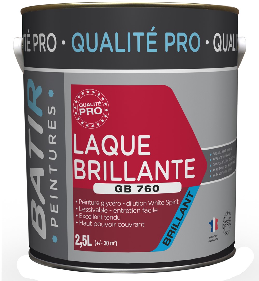 Peinture laque brillante GB760 2,5L - BATIR