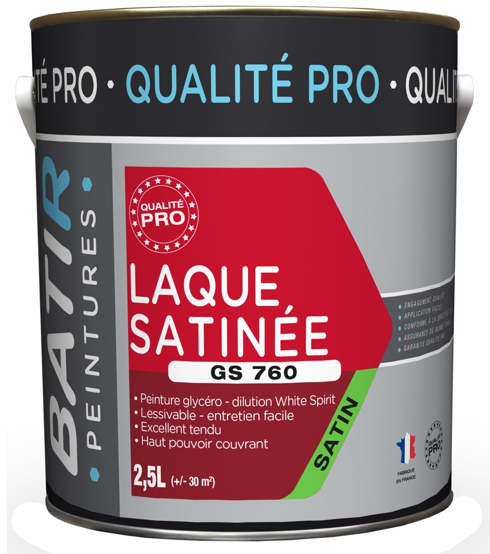 Peinture laque satinée GS760 2,5L - BATIR