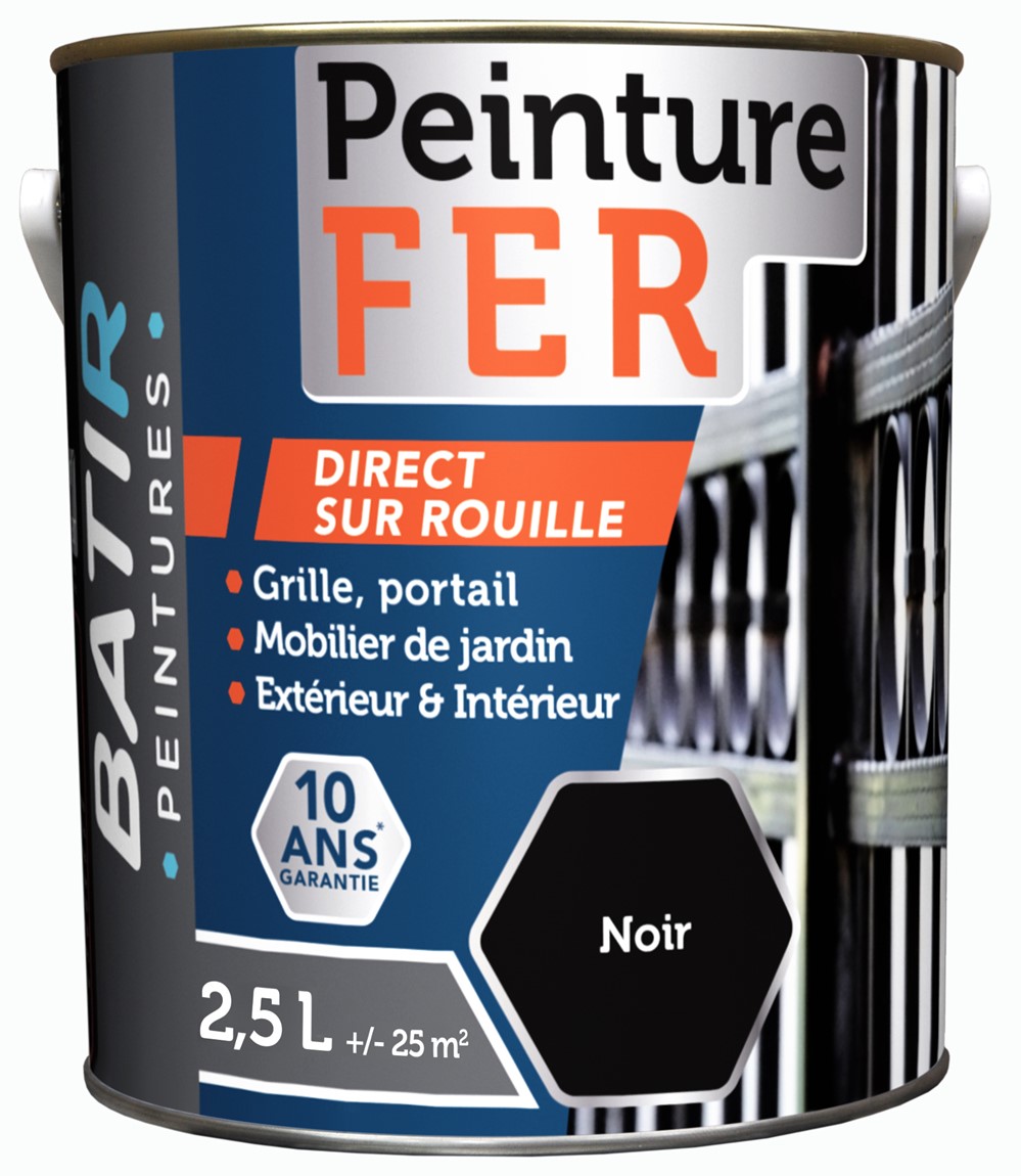 Peinture fer noir brillant 2,5L - ADDICT