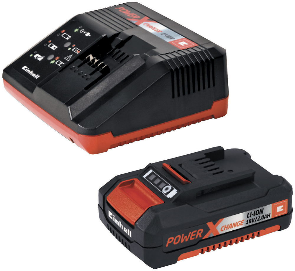 Ensemble chargeur 18 V avec batterie 3 Ah + 1 batterie Lithium-Ion 2 Ah gratuite - EINHELL