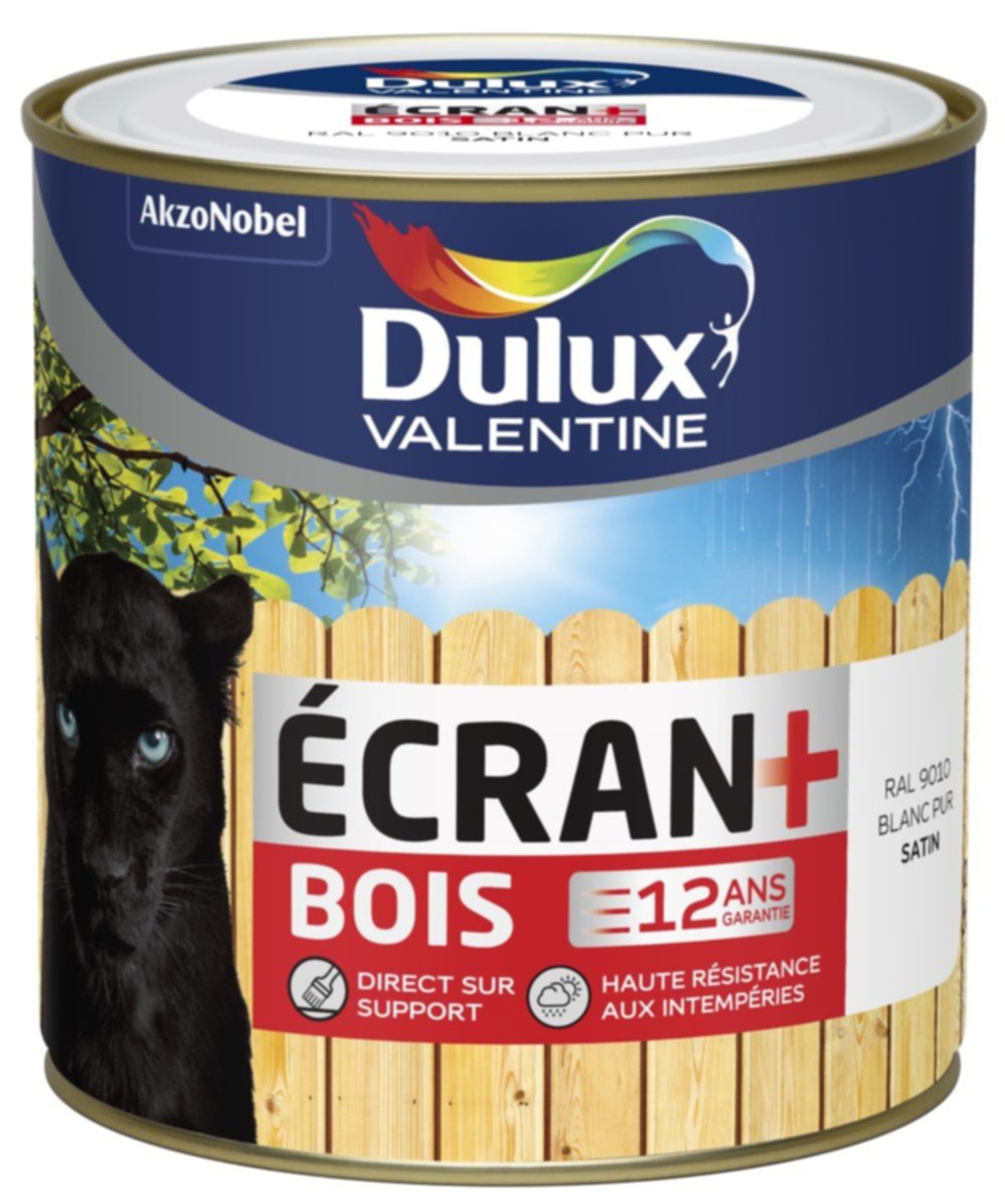 Peinture Écran+ Bois 0,5L Blanc - DULUX VALENTINE