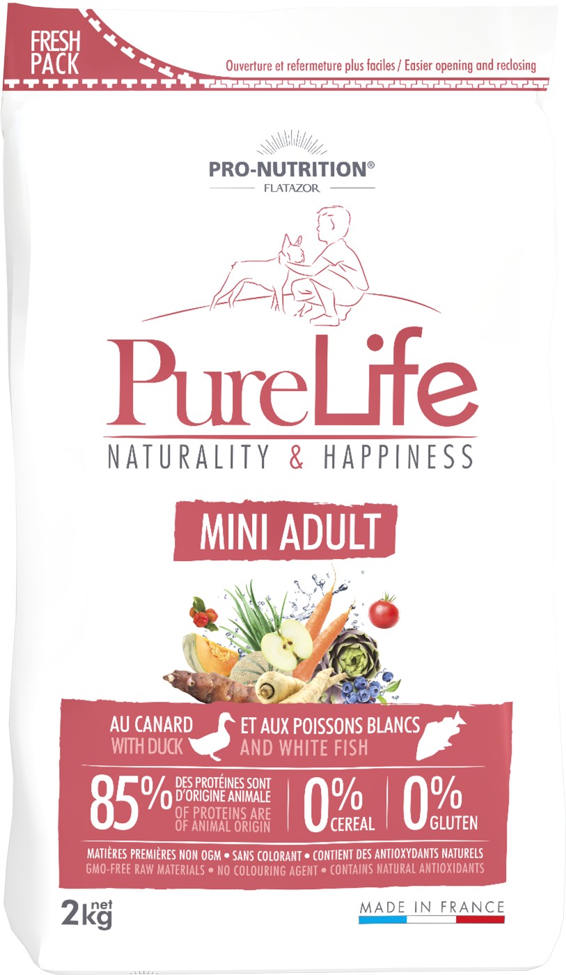 Croquette Pure Life Chien Mini Adulte 2kg - FLATAZOR