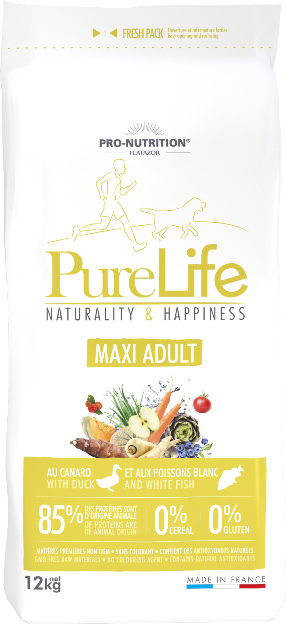 Croquette Pure Life Chien Maxi Adulte 12kg - FLATAZOR