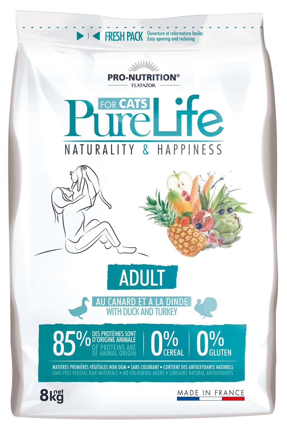 Croquette Pure Life Chat Adulte 8kg - FLATAZOR