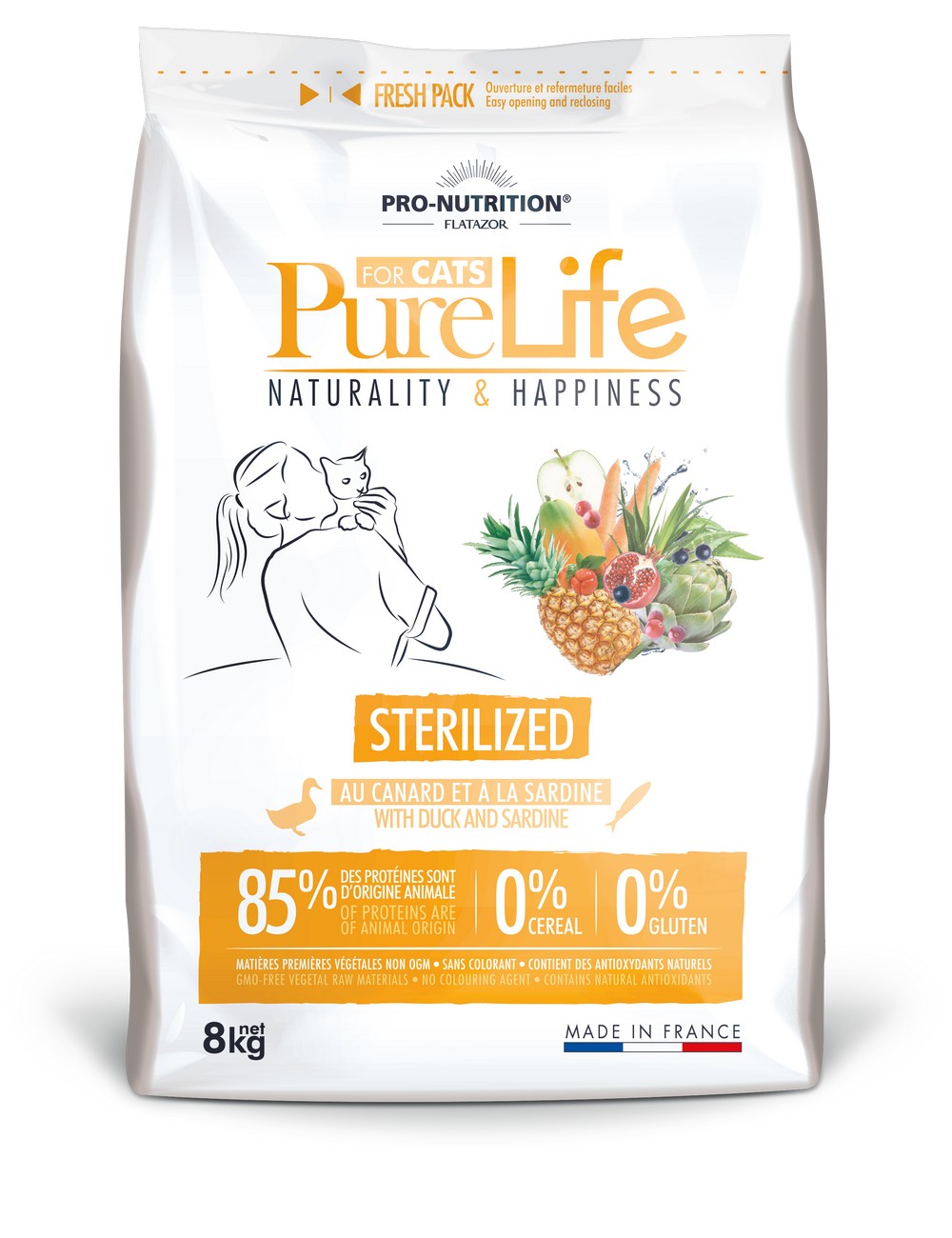 Croquette Pure Life Chat Stérilisé 8kg - FLATAZOR