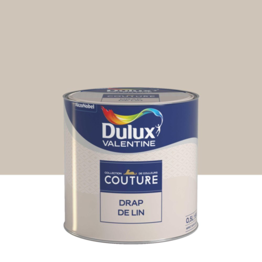 Peinture Murs et boiseries Couture Drap de Lin Satin Velours 0,5L - DULUX VALENTINE