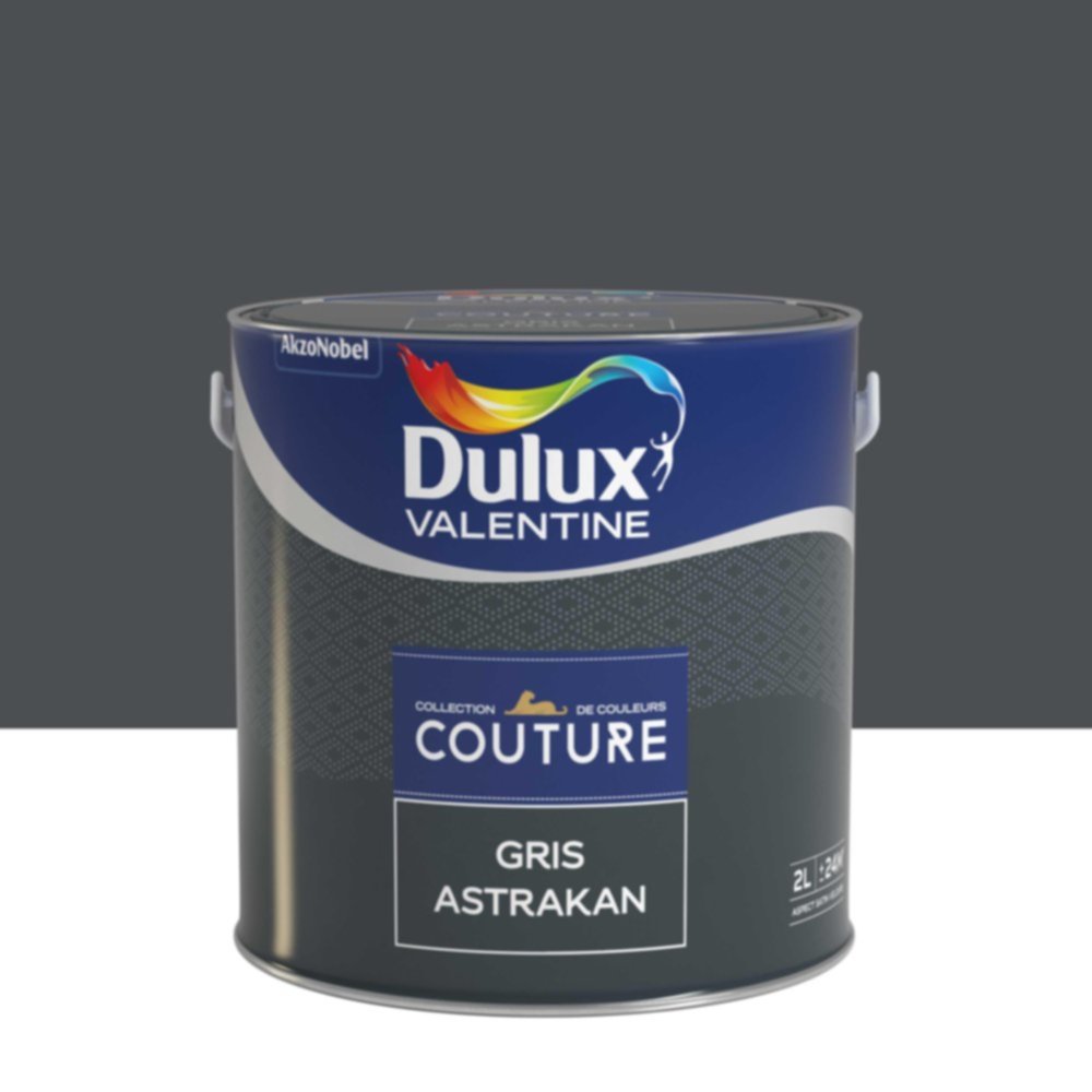 Peinture Murs et boiseries Couture Gris Astrakan Satin Velours 2L - DULUX VALENTINE