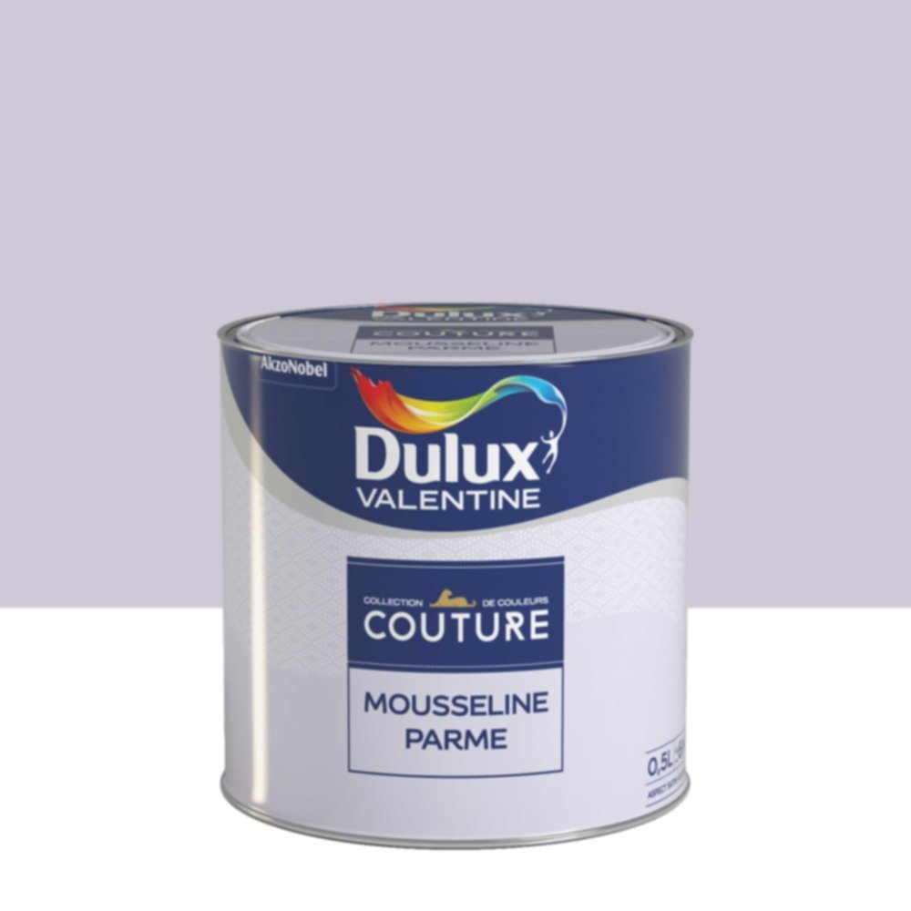 Peinture Murs et boiseries Couture Mousseline Parme Satin Velours 0,5L - DULUX VALENTINE