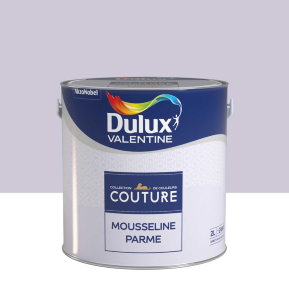 Peinture Murs et boiseries Couture Mousseline Parme Satin Velours 2L - DULUX VALENTINE