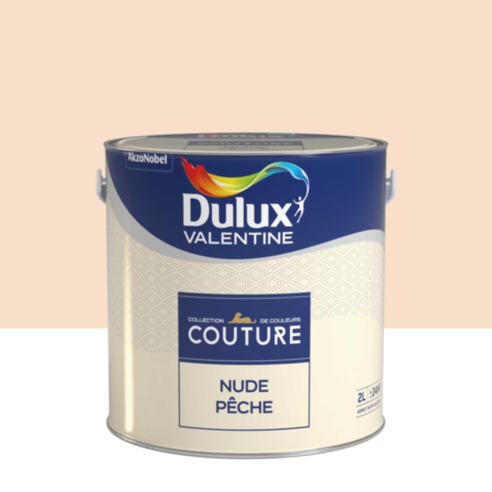 Peinture Murs et boiseries Couture Nude Pêche Satin Velours 2L - DULUX VALENTINE