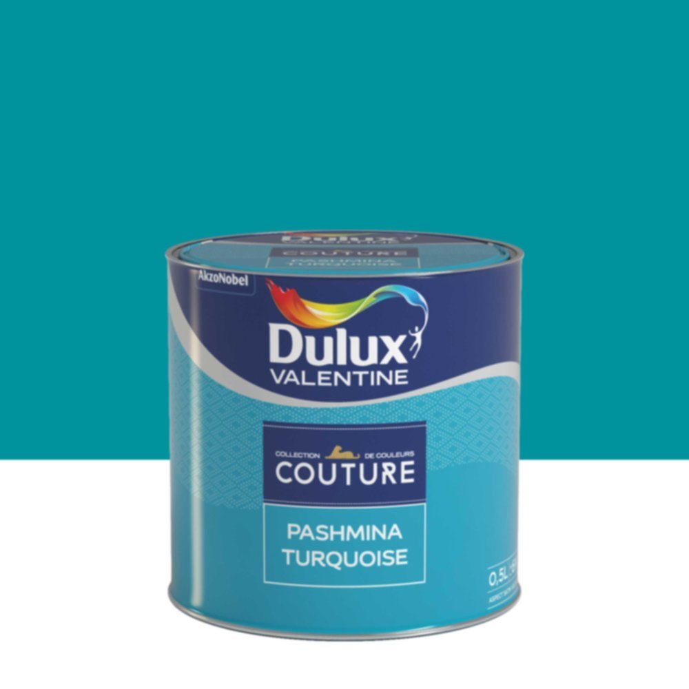 Peinture Murs et boiseries Couture Pashmina Turquoise Satin Velours 0,5L - DULUX VALENTINE