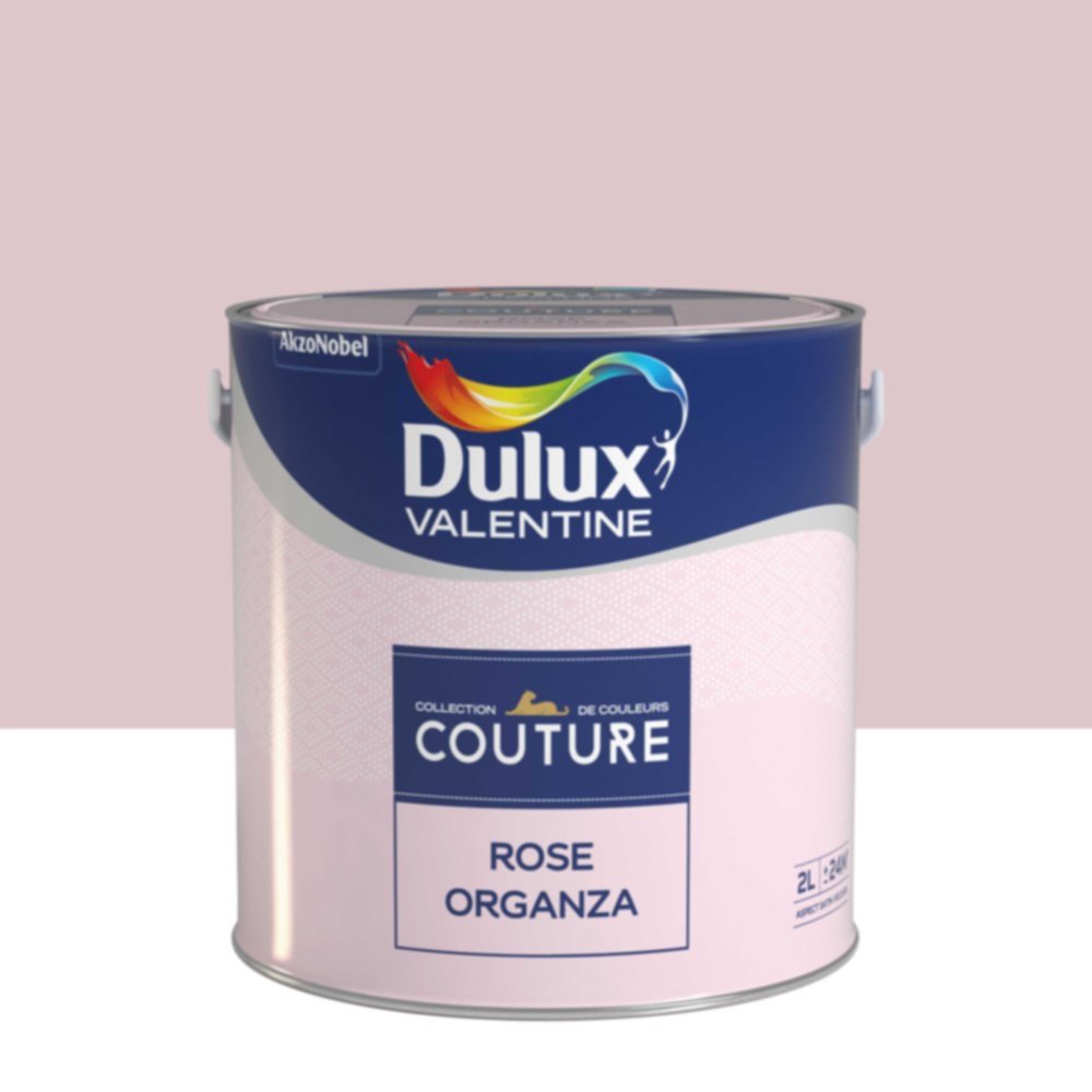 Peinture Murs et boiseries Couture Rose Organza Satin Velours 2L - DULUX VALENTINE