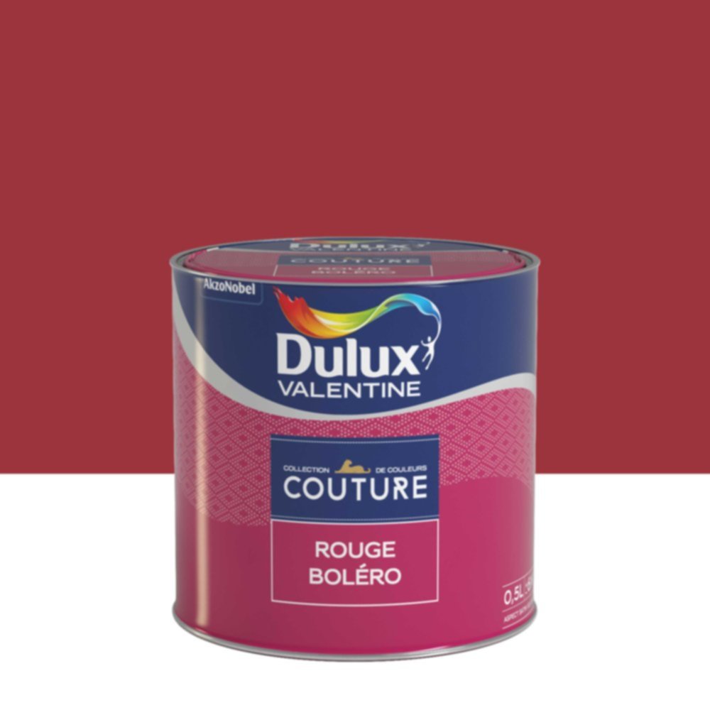 Peinture Murs et boiseries Couture Rouge Boléro Satin Velours 0,5L - DULUX VALENTINE