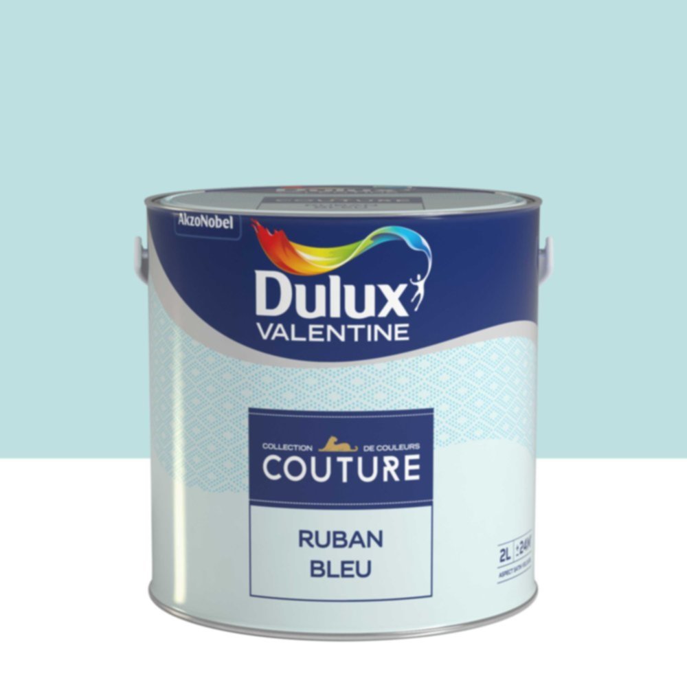 Peinture Murs et boiseries Couture Ruban Bleu Satin Velours 2L - DULUX VALENTINE