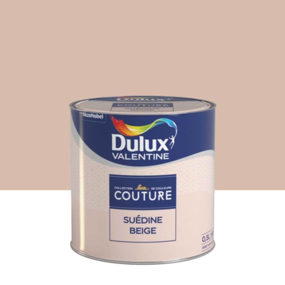 Peinture Murs et boiseries Couture Suédine Beige Satin Velours 0,5L - DULUX VALENTINE