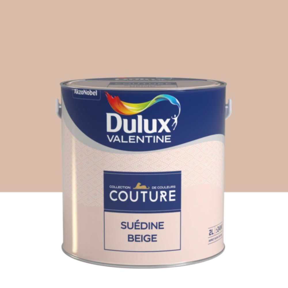 Peinture Murs et boiseries Couture Suédine Beige Satin Velours 2L - DULUX VALENTINE