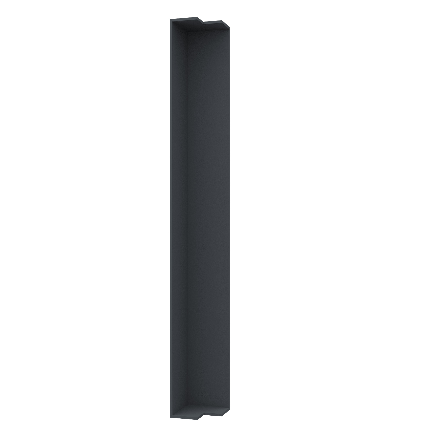 Angle exterieur double pour planche de rive PVC anthracite - hauteur 500mm