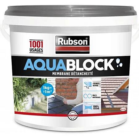 Membrane d'étanchéité Aquablock 1kg gris 2475360 - RUBSON