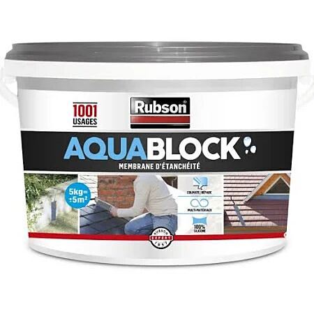 Membrane d'étanchéité Aquablock 5kg gris 2475368 - RUBSON