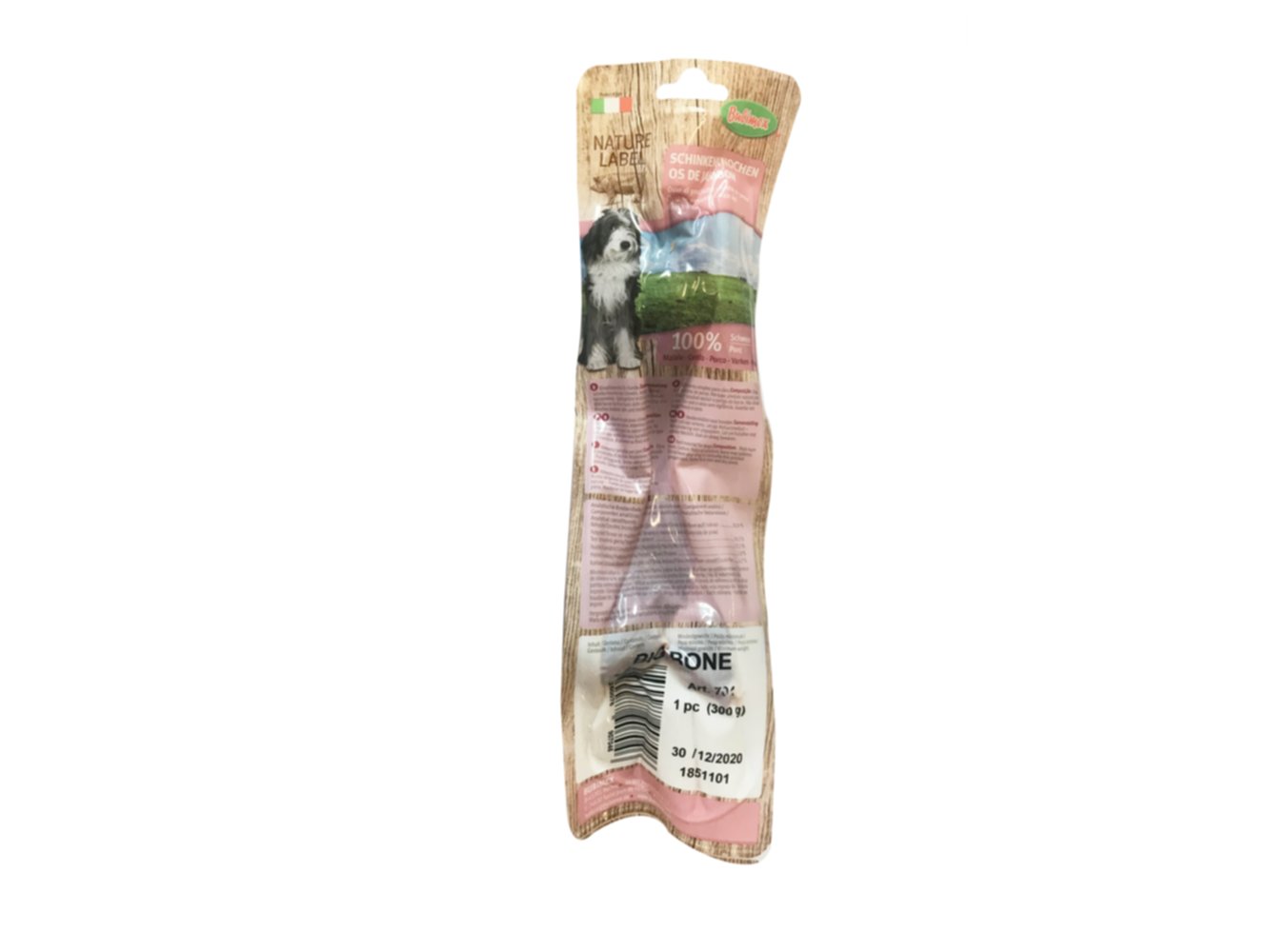 Friandises chien Os Jambon sous vide 350gr - BUBIMEX