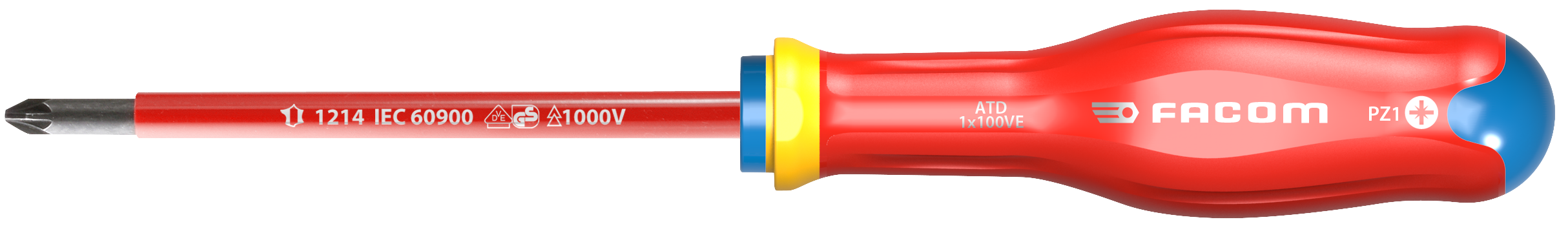 Tournevis PROTWIST isolé 1000V Posidriv 1X100 - FACOM