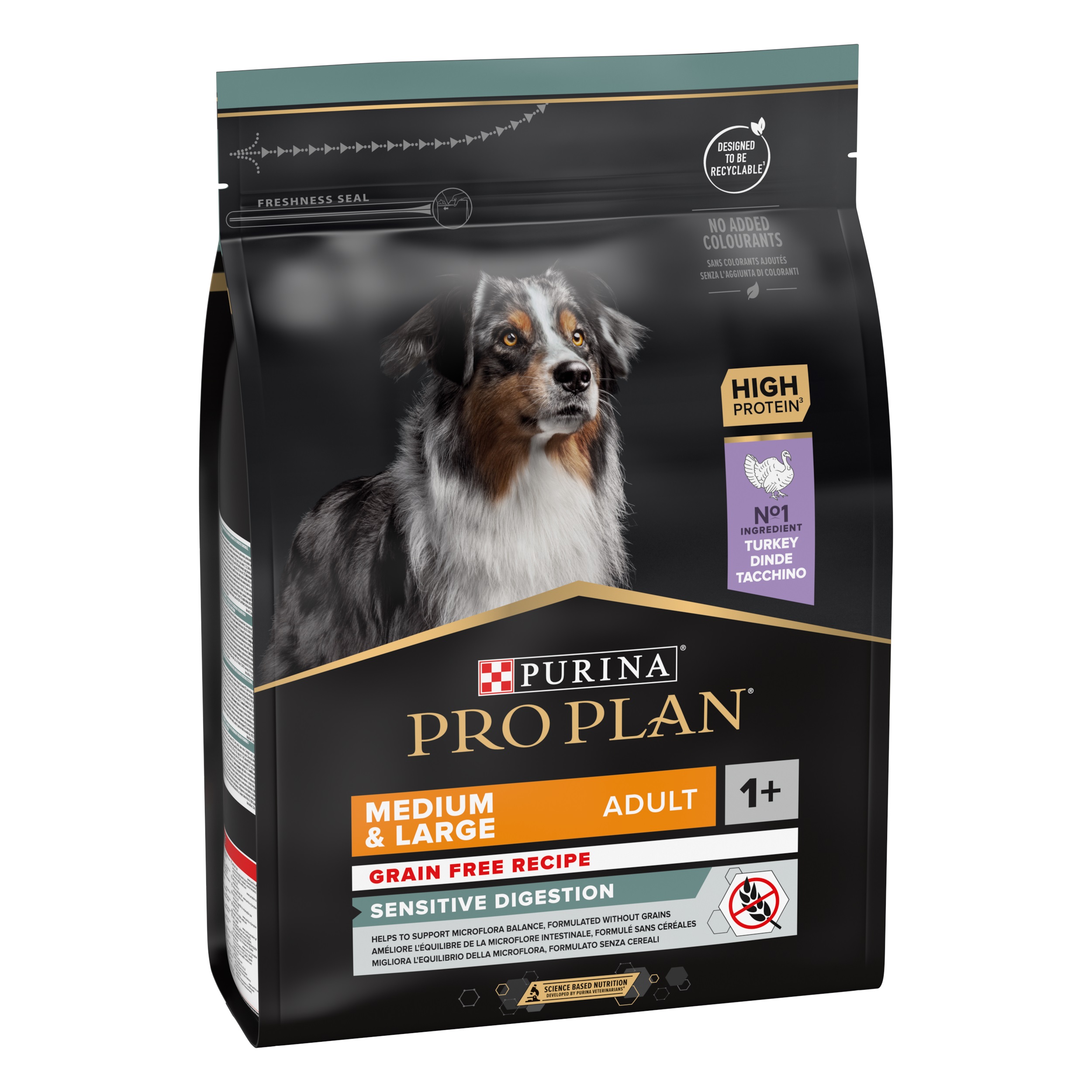 Croquettes Chien sans Céréales Optidigest Riche en Dinde 2,5kg - PRO PLAN