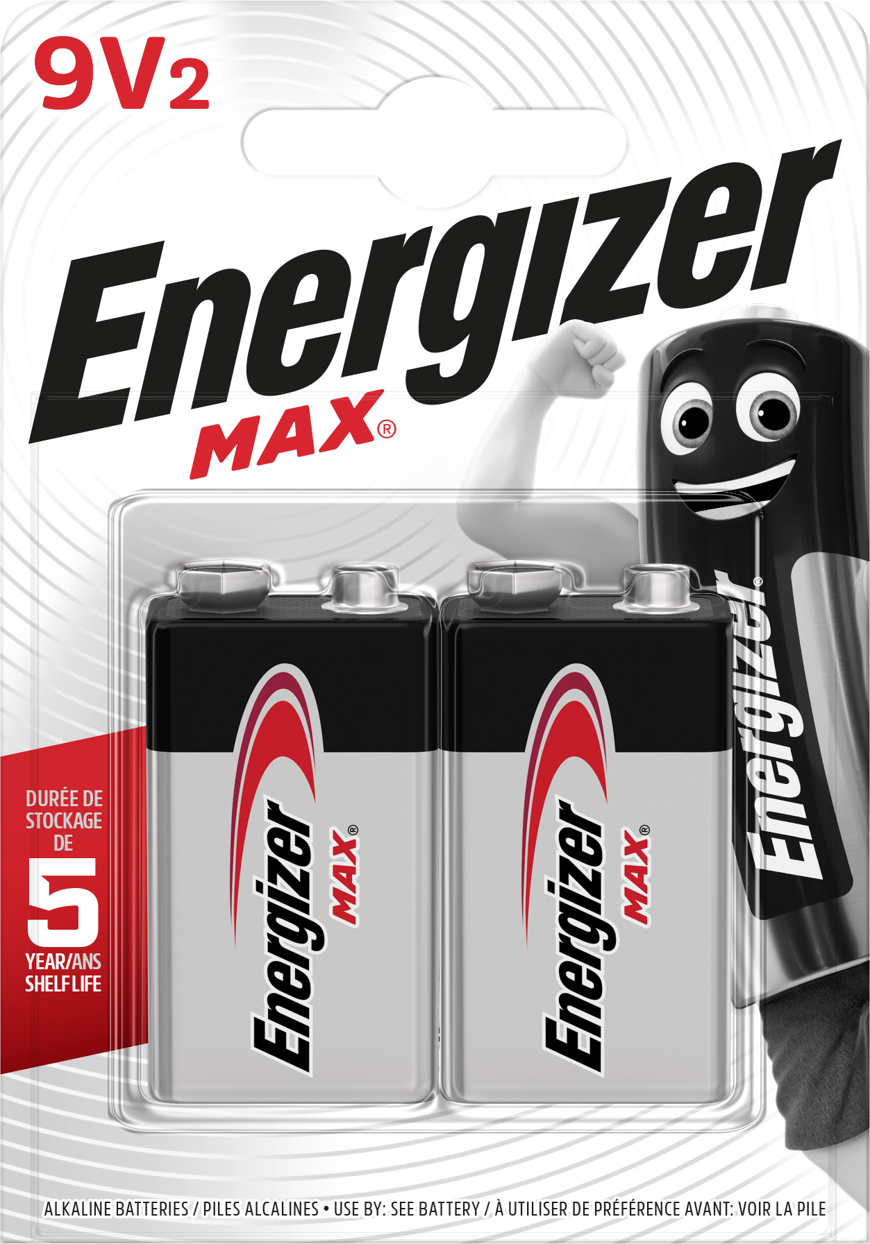 PILE 9V 6LR61 ALCALINE ENERGIZER MAX X2