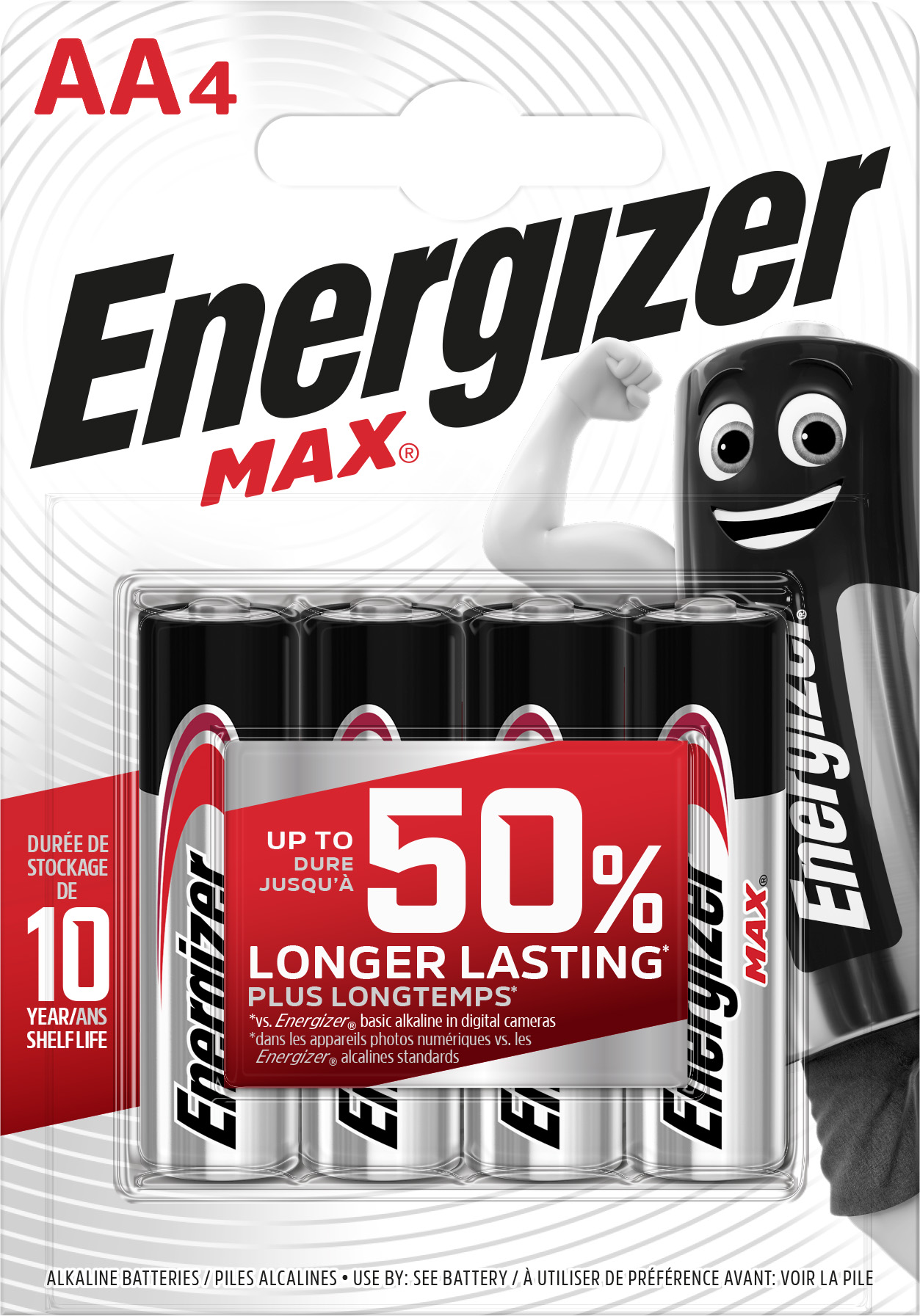 PILE AA LR6 1.5V ALCALINE ENERGIZER MAX X4