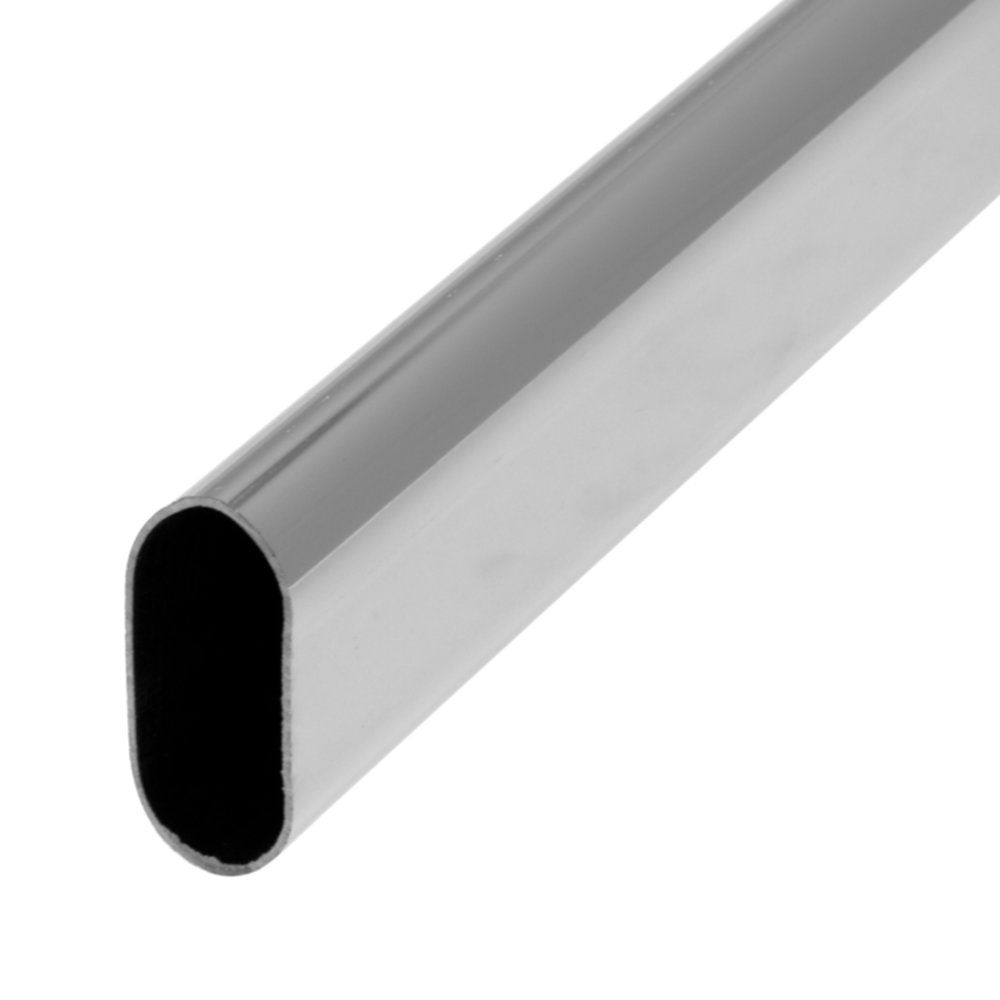 Tube de Penderie 30x15mm L1m Acier Gris Aluminium - CIME