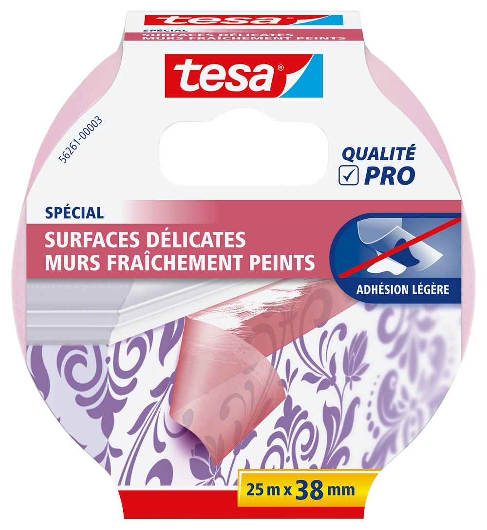 Adhésif Masquage Surfaces Délicates Murs Fraîchement Peints Finitions Parfaites 25mx38mm