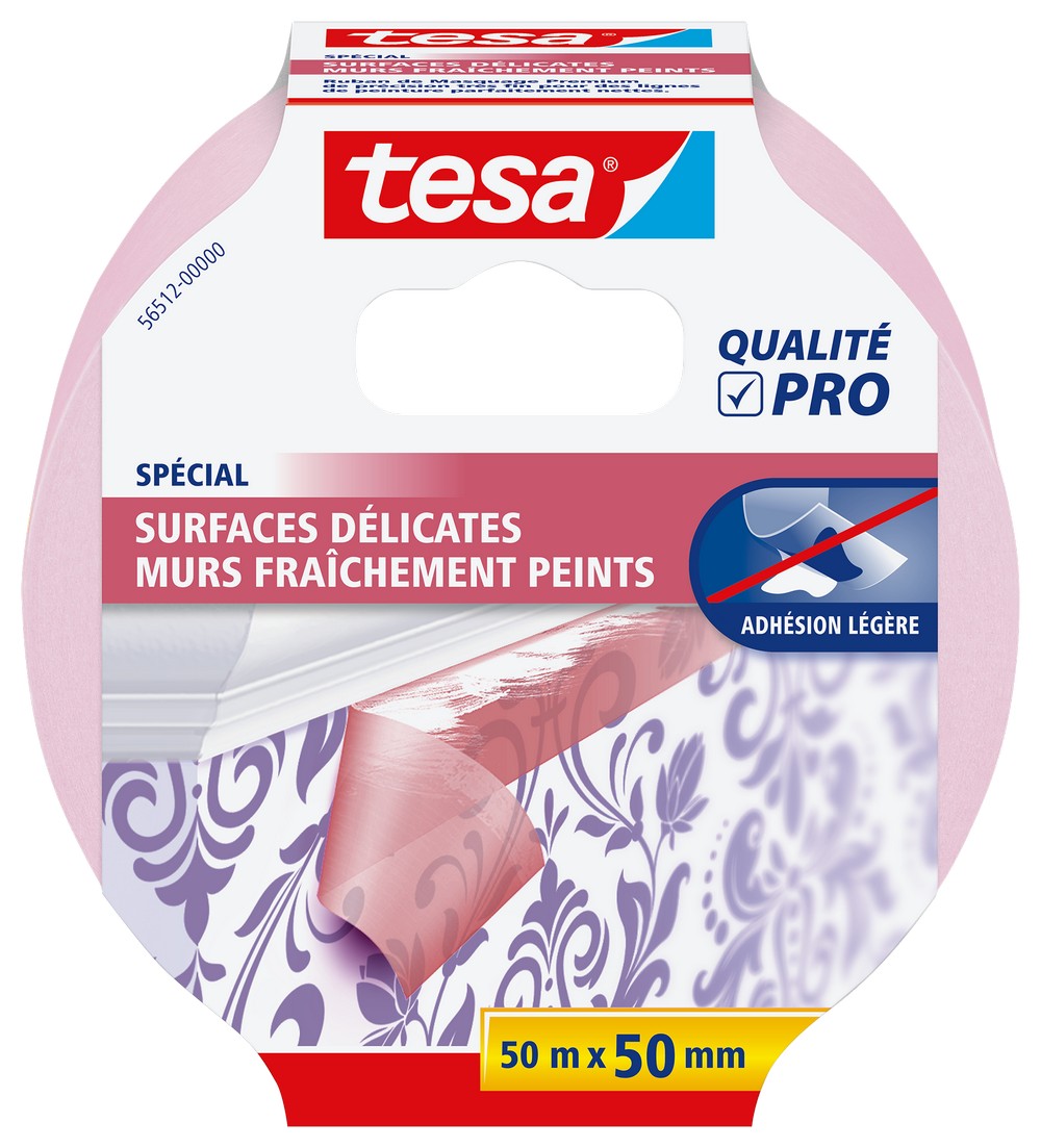 Adhésif Masquage Surfaces Délicates Murs Fraîchement Peints Finitions Parfaites 50mx50mm