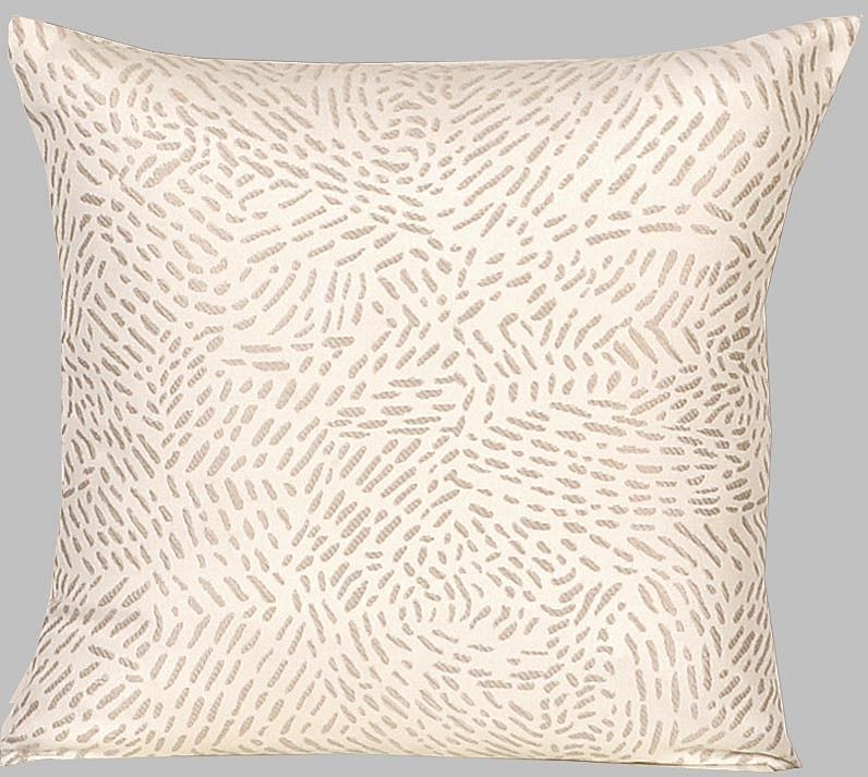 Coussin garni jacquard déhoussable 40x40cms galet