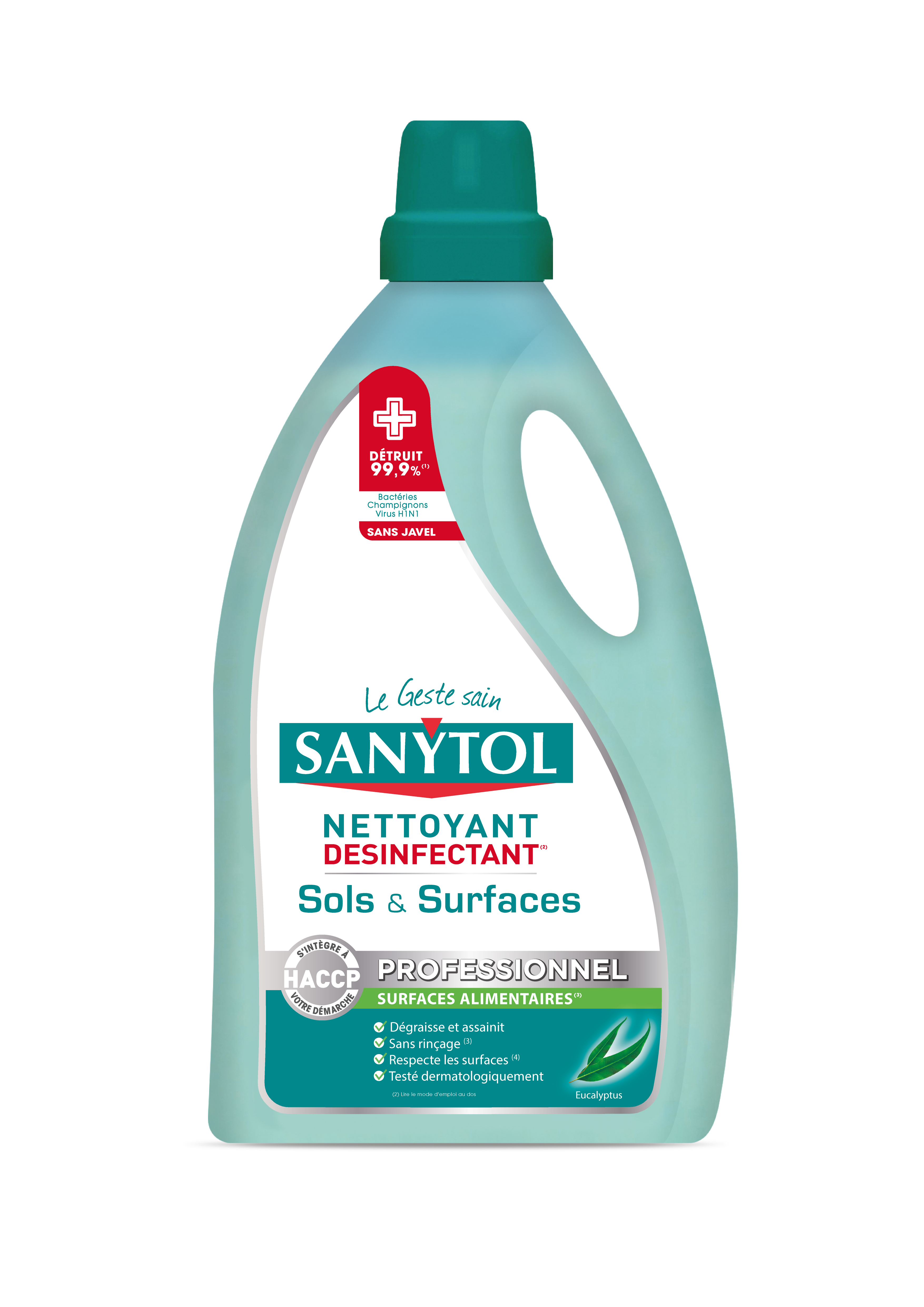 SANYTOL PRO DESINFECTANT SOLS SURFACES EUCALYPTUS 5L