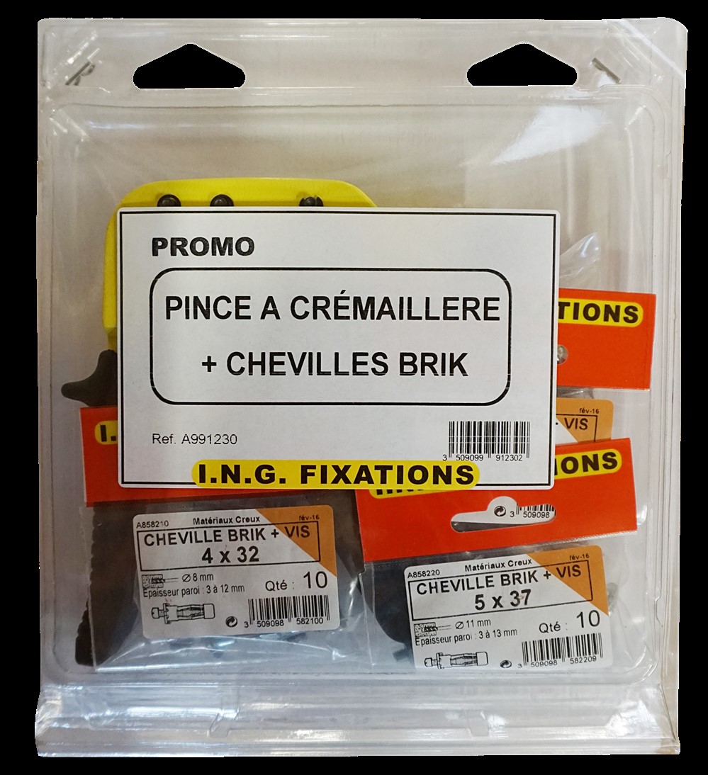 PINCE + CHEVILLES BRIK