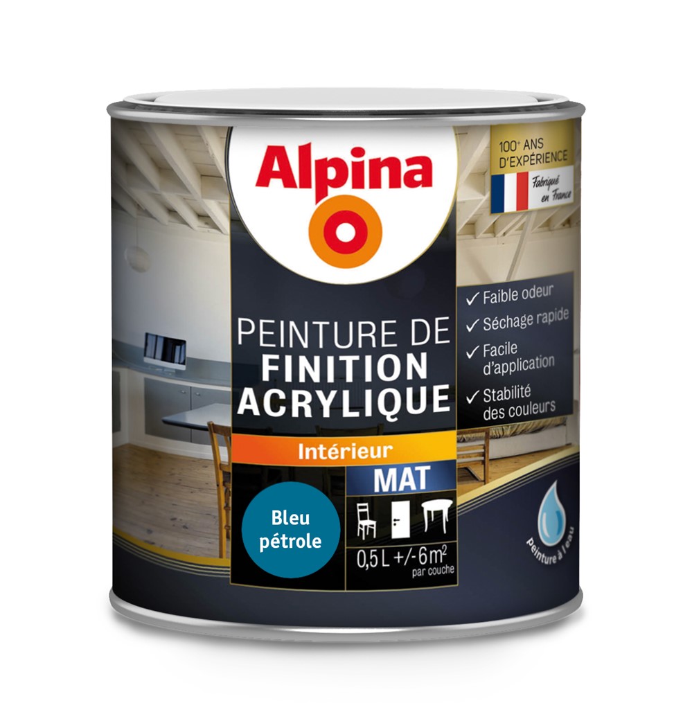 ACRYLIQUE MAT BLEU PETROLE 0.5L