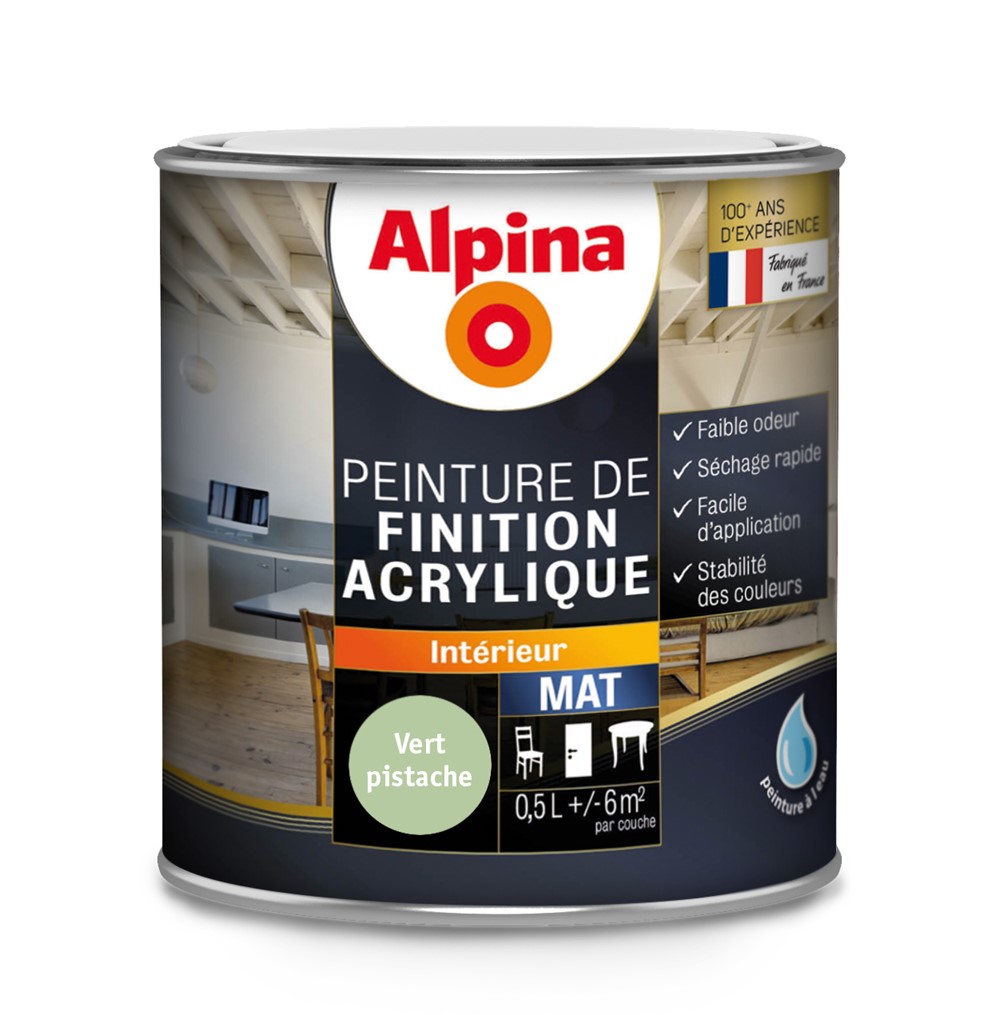 ACRYLIQUE MAT VERT PISTACHE 0.5L