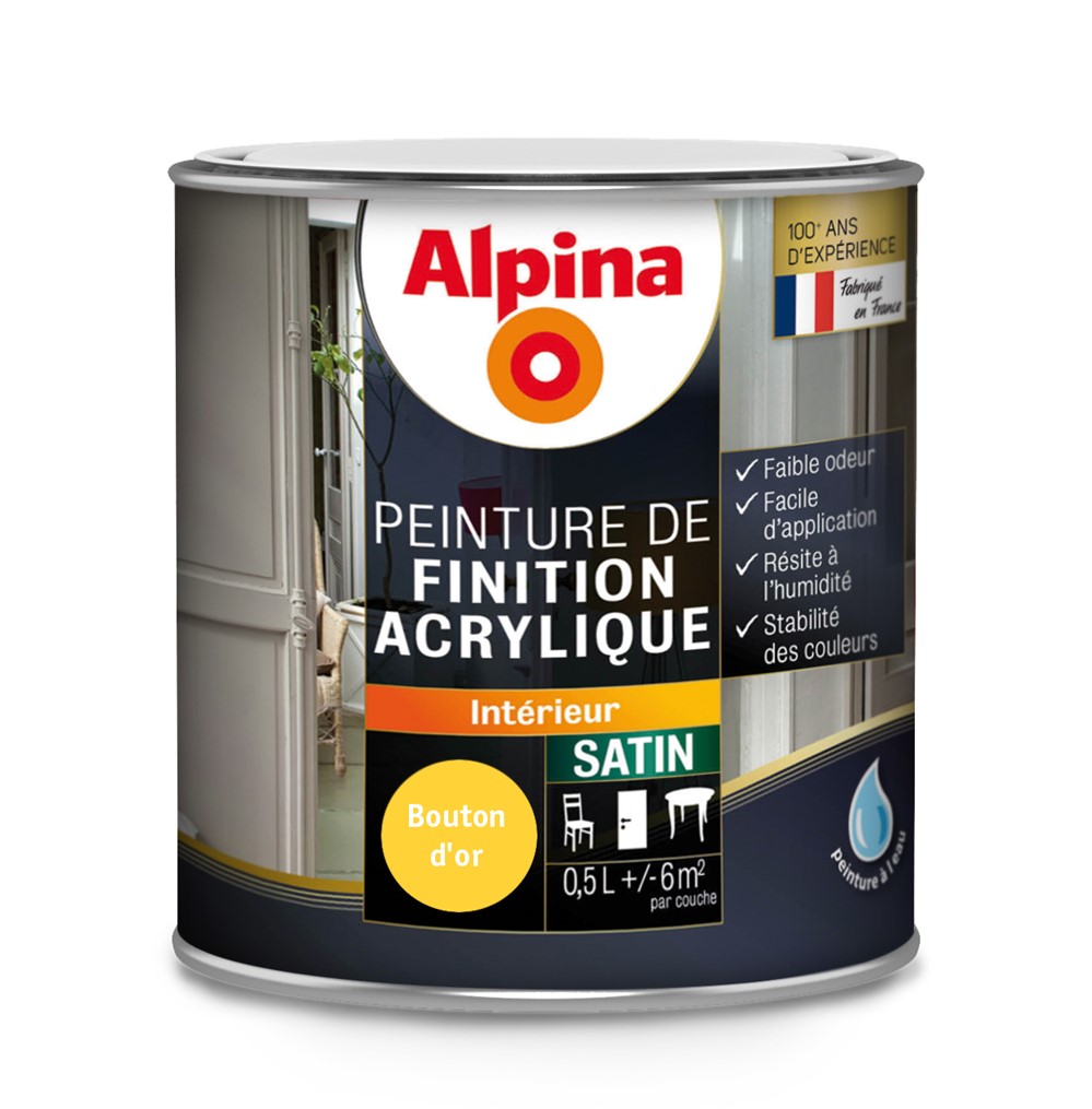 ACRYLIQUE SATIN BOUTON D'OR 0.5L