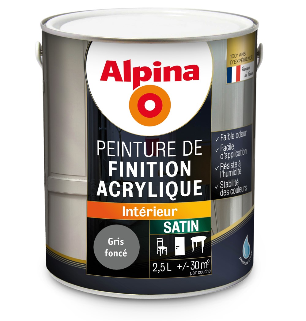 ACRYLIQUE SATIN GRIS FONCE 2.5L