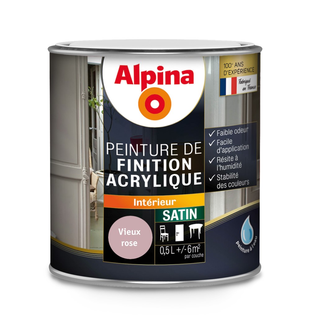 ACRYLIQUE SATIN VIEUX ROSE 0.5L