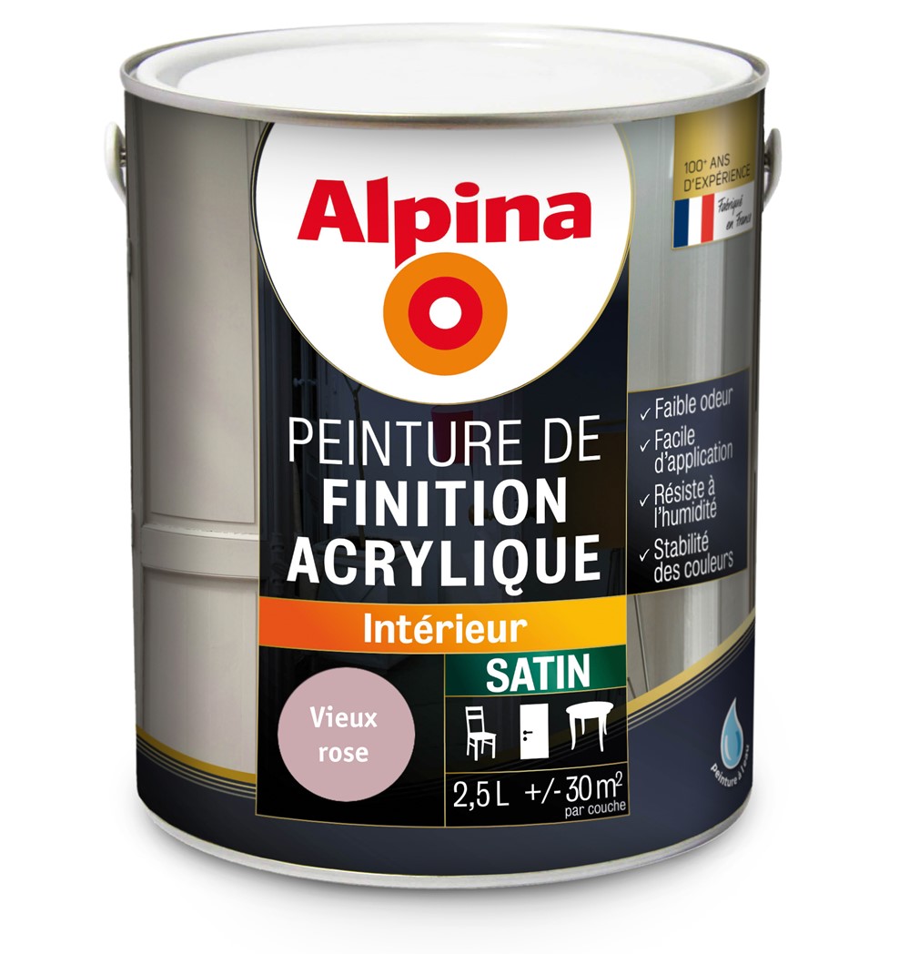 ACRYLIQUE SATIN VIEUX ROSE 2.5L