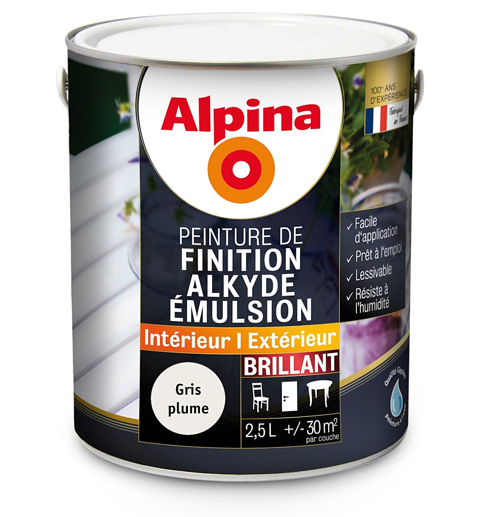 ALKYDE EMULSION BRILLANT GRIS PLUME 2.5L