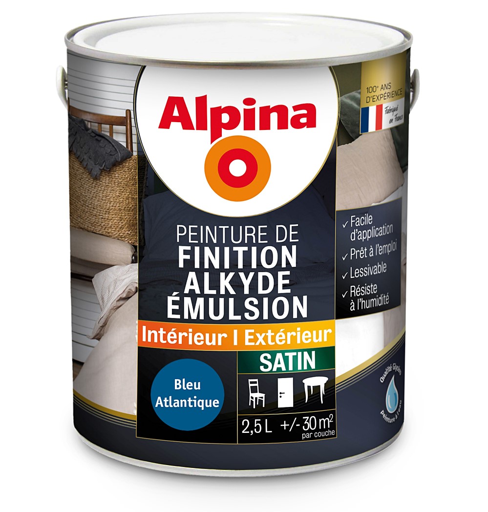 ALKYDE EMULSION SATIN BLEU ATLANTIQUE 2.5L