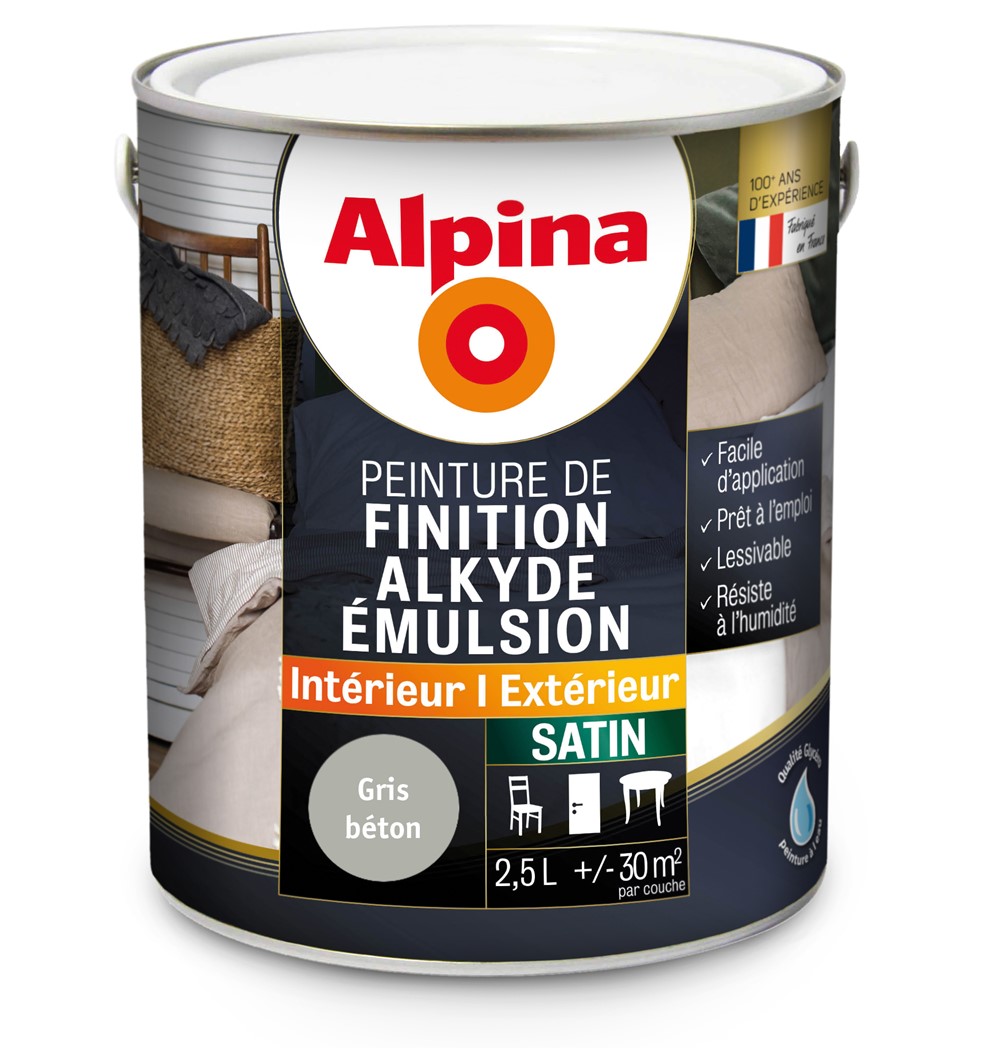 ALKYDE EMULSION SATIN GRIS BETON 2.5L