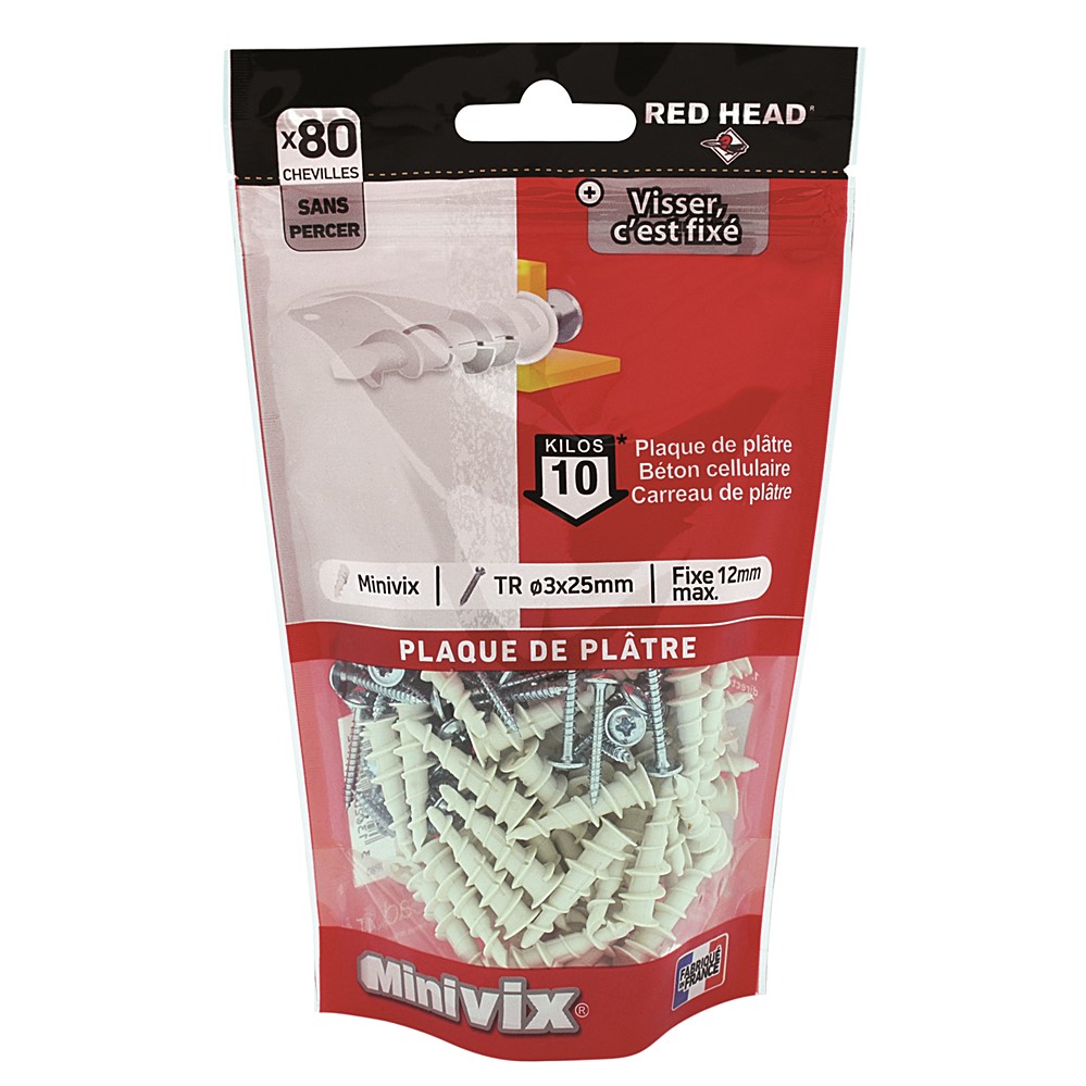 SACHET DE 80 MINIVIX + VIS TR D3X25MM