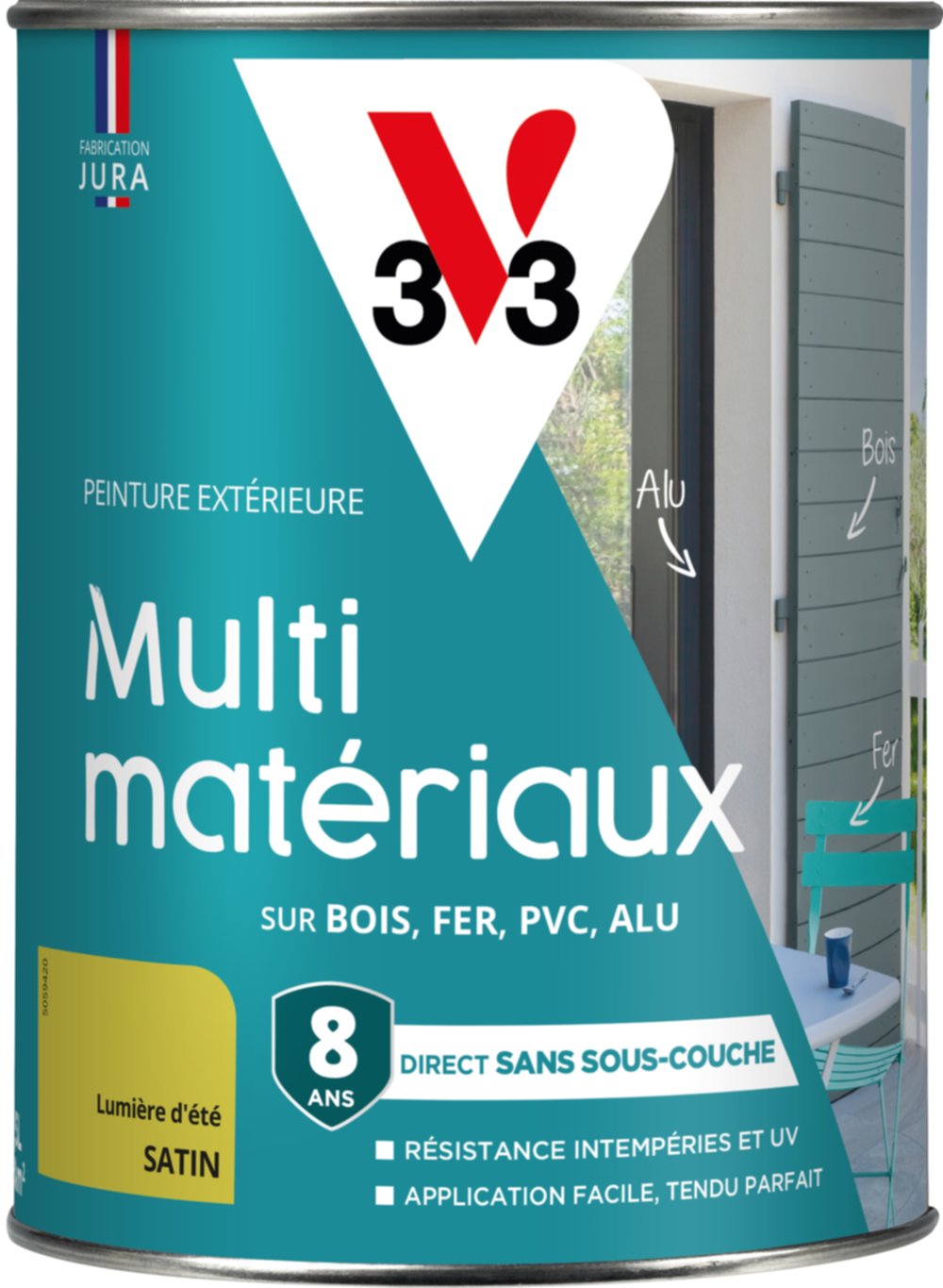 Peinture multi-matériaux Direct Protect 2en1 Lumière d'été satin 1,5L - V33