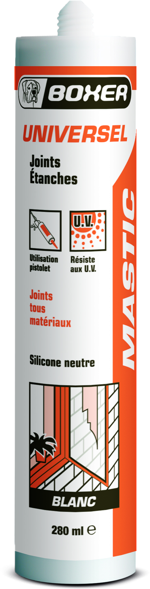 SILICONE NEUTRE UNIVERSEL BLANC 280ML